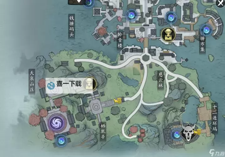 天涯明月刀朱小月的具体位置指南图2