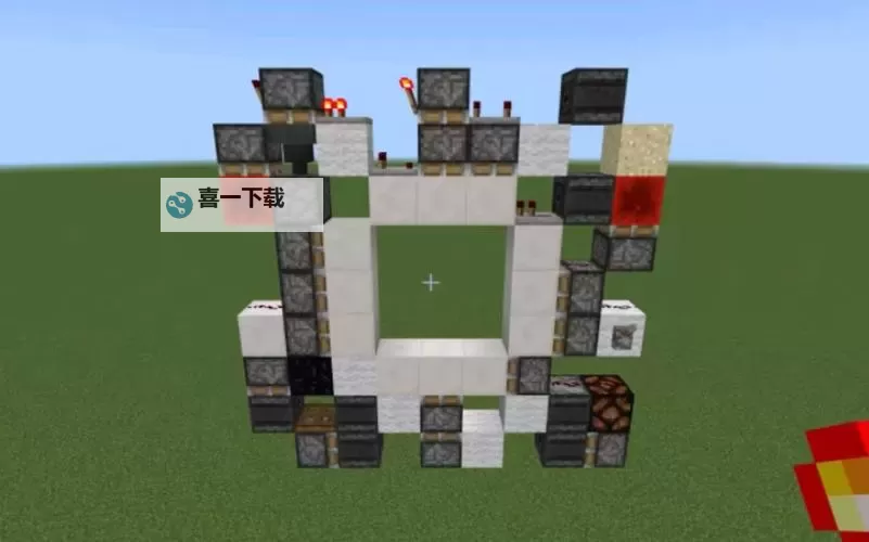 《我的世界》3x3活塞门建造详细图文教程 3x3活塞门怎么建造图1