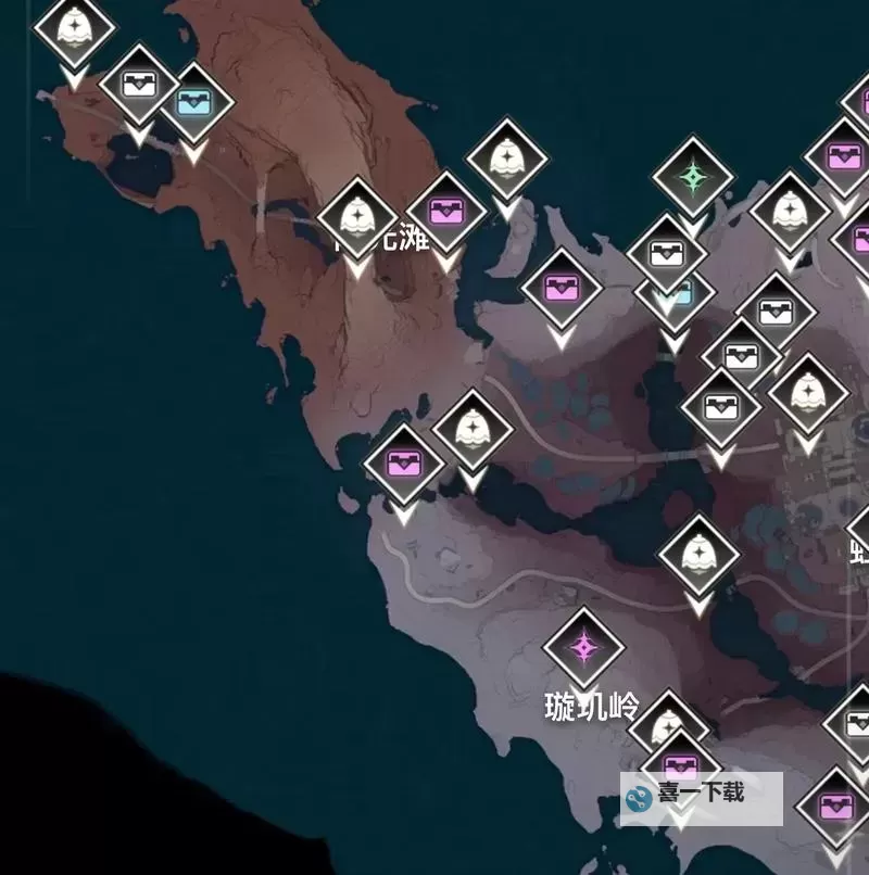 《鸣潮》1.1乘霄山Cost3声骸点位分享 乘霄山Cost3声骸刷取路线图1