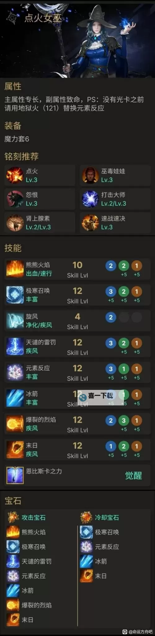 《命运方舟》点燃女巫配装加点与输出手法教学图1