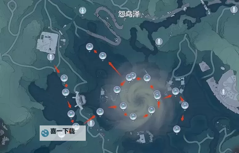 《鸣潮》红针晶簇位置及收集路线 武器制作矿石红针晶簇速刷路线图2