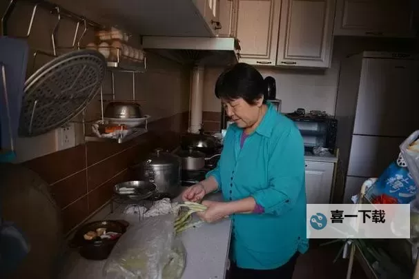 中午妈妈在厨房做饭的温馨时光图1