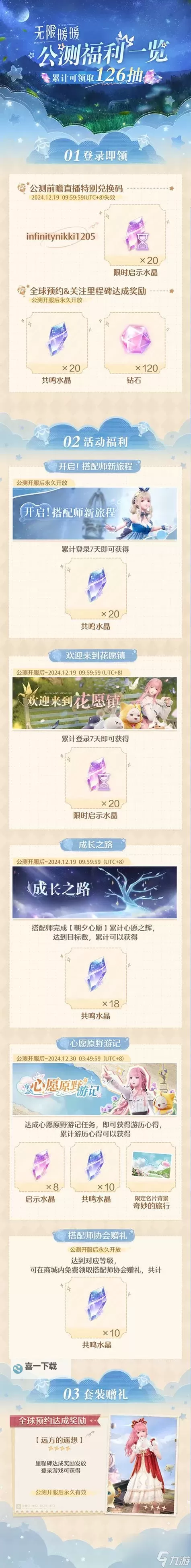 《无限暖暖》开服活动福利一览 公测兑换码分享图2