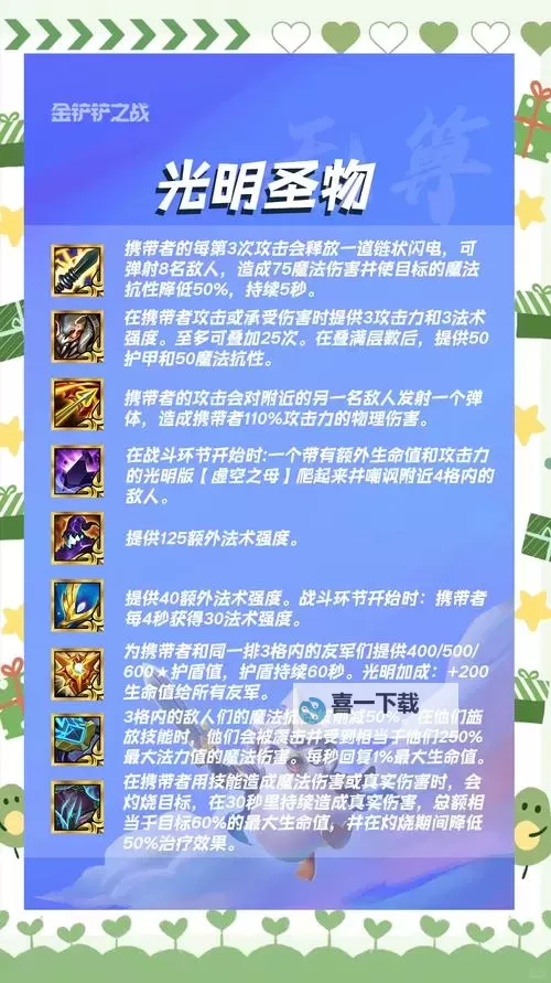 《云顶之弈手游》S5赛季装备调整 黑暗武器装备效果一览图1