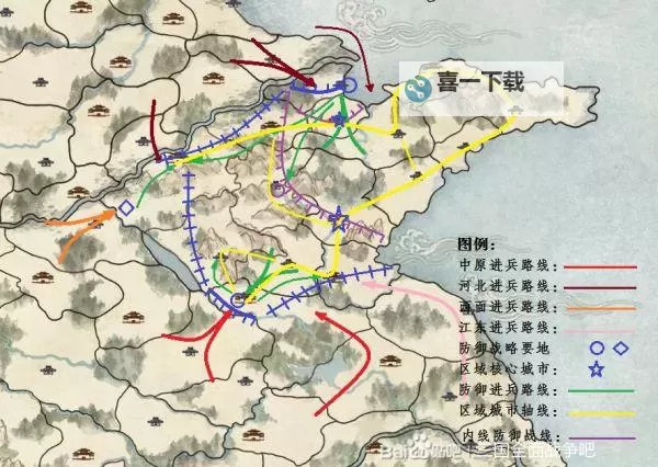 《三国全面战争》黄邵势力扩张路线说明图1