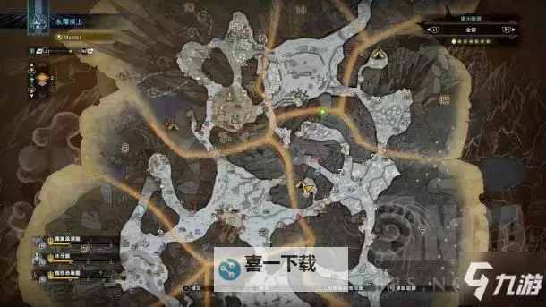 《怪物猎人世界》冰原DLC永霜冻土17区位置及路线图1