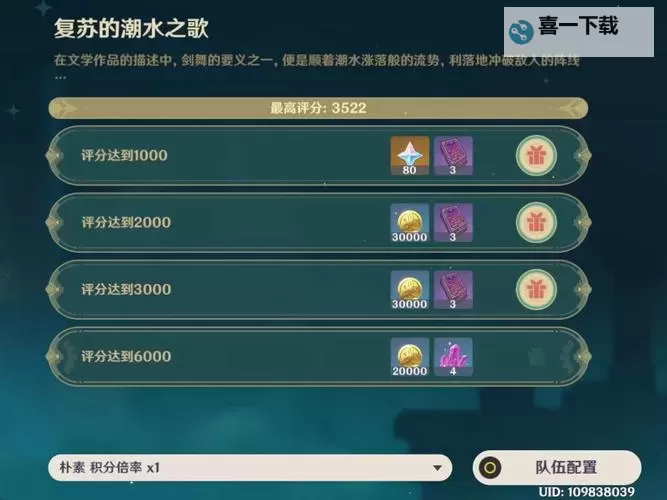 《原神》4.3深念锐意旋步舞第一天满奖励阵容推荐图1