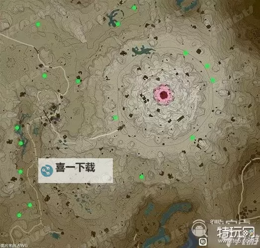 《塞尔达传说王国之泪》岩八爪怪分布图图1