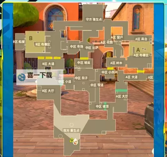 《无畏契约》亚海悬城钢锁进攻及点位套路分享图1